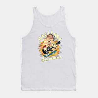 Flower Cartoon Guitarist Tank Top